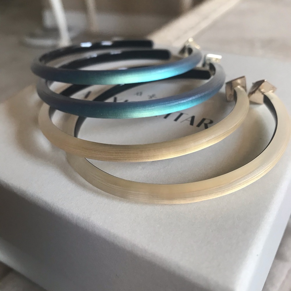 Alexis Bittar Large Skinny Hoop Earrings!!